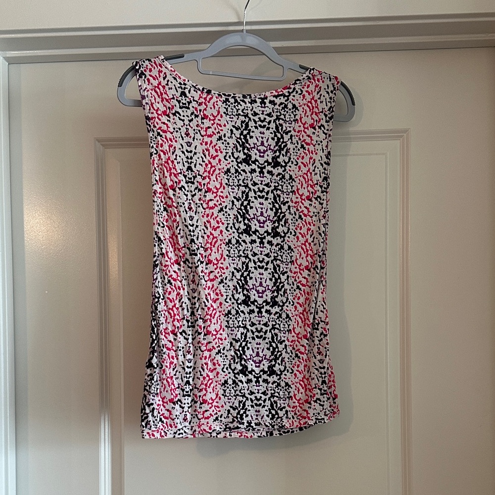 Pink and Black Women's Athletic Top